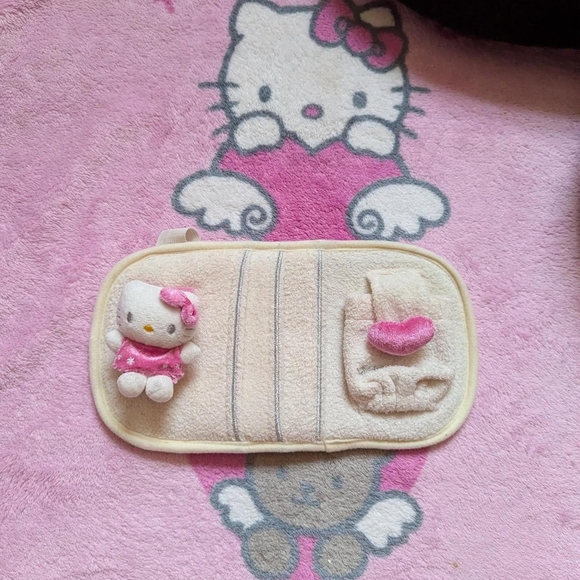 Hello Kitty Accessories - Hello Kitty Pink and Cream Plush Car Accessory